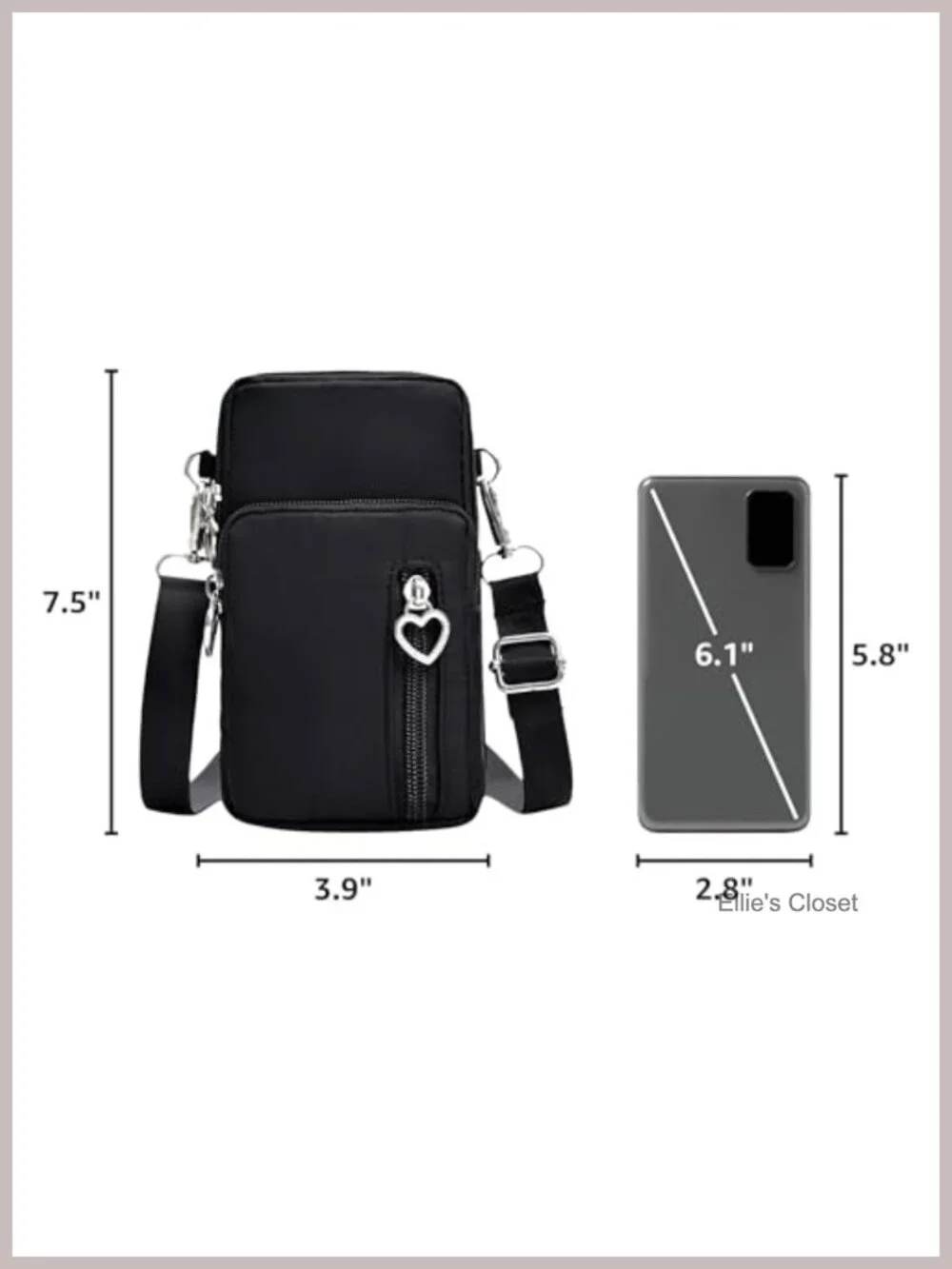 Lightweight Nylon Crossbody Bag with Adjustable Strap